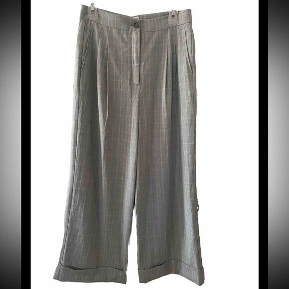 Aritzia Sunday Best Plaid wide Leg Trousers - Picture 1 of 6